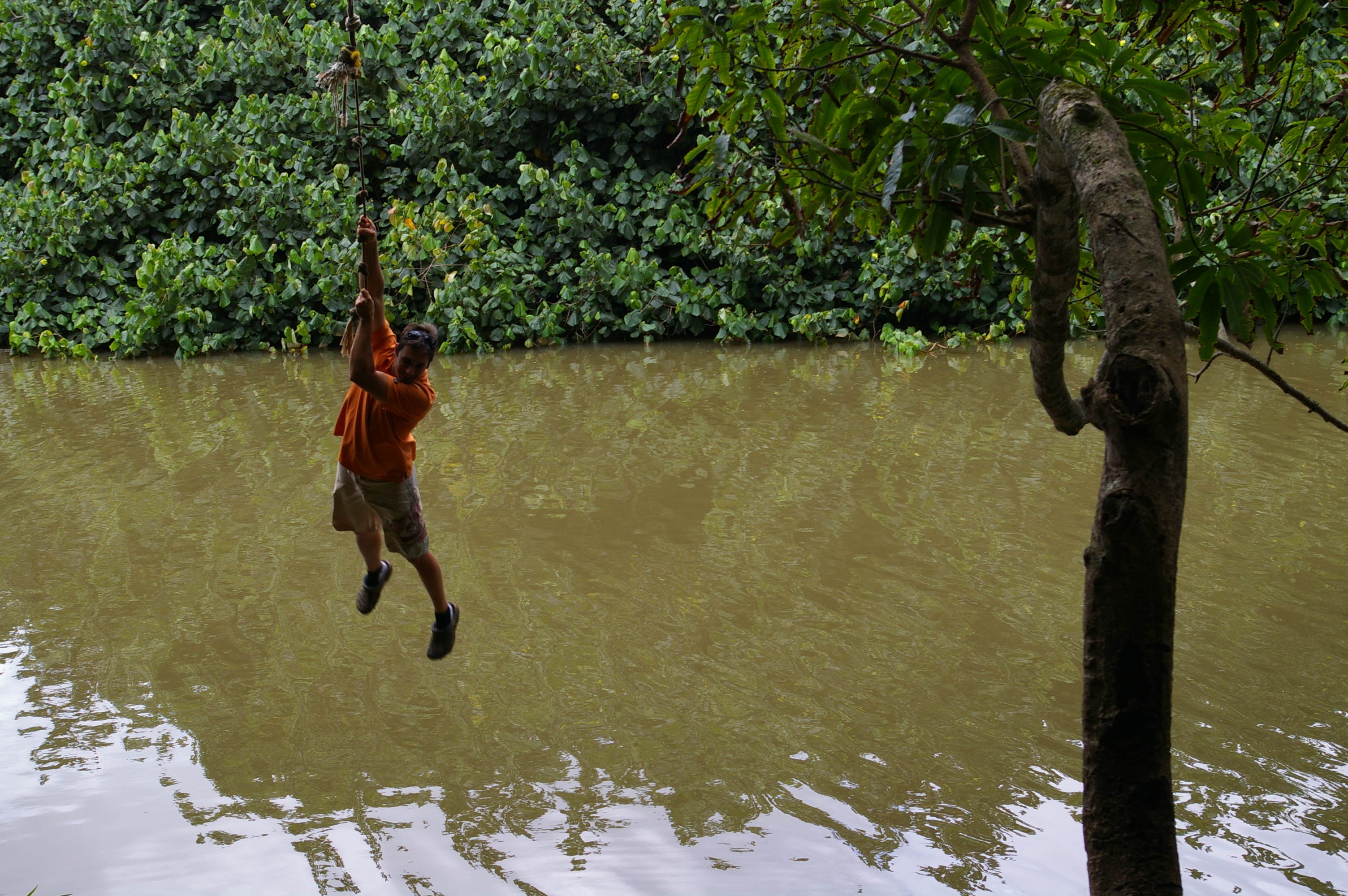 James showing off the rope swing